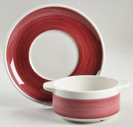VIL30 Flat Cream Soup Bowl & Saucer Set