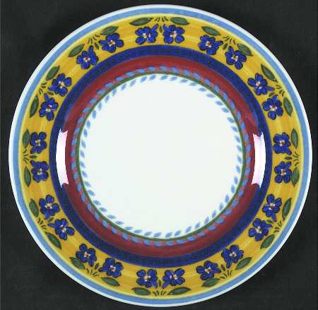 Blue Flowers Salad/Dessert Plate