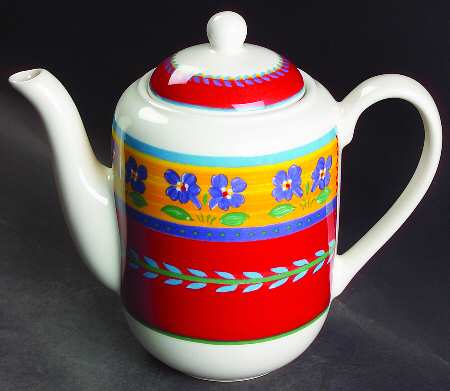 Blue Flowers Coffee Pot & Lid