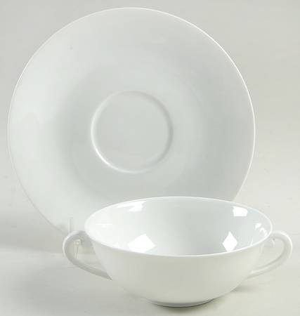 VIG63 Flat Cream Soup Bowl & Saucer Set