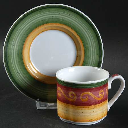 Winter Season Flat Demitasse Cup & Saucer Set