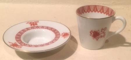 Bittersweet Flat Demitasse Cup & Saucer Set