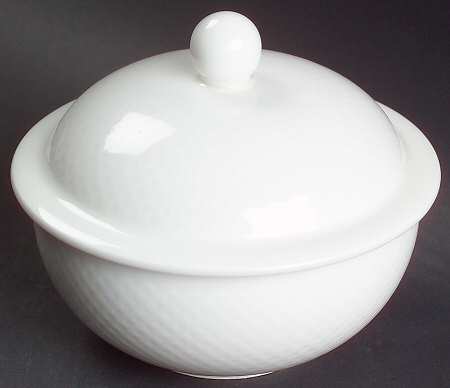 Tipo White Sugar Bowl & Lid