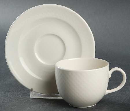 Tipo White Flat Demitasse Cup & Saucer Set