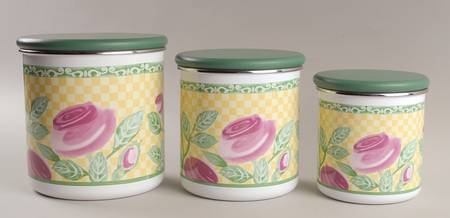 A Rose (6 Piece) Metal Canister Set