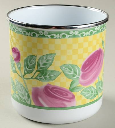 A Rose Small Metal Canister No Wood Lid