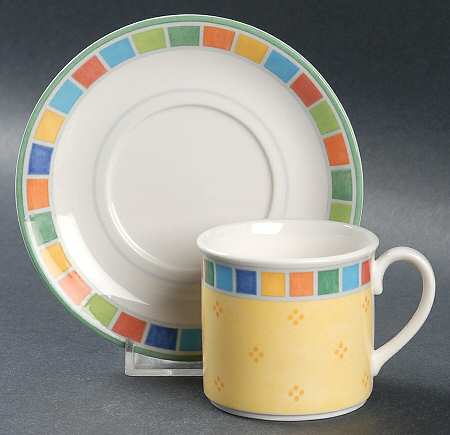 Twist Alea Limone Flat Demitasse Cup & Saucer Set