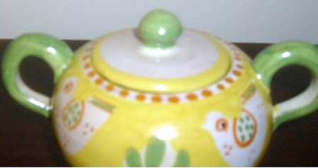 Campagna-Chicken Sugar Bowl & Lid