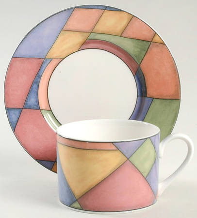 Prism Flat Cup & Saucer Set