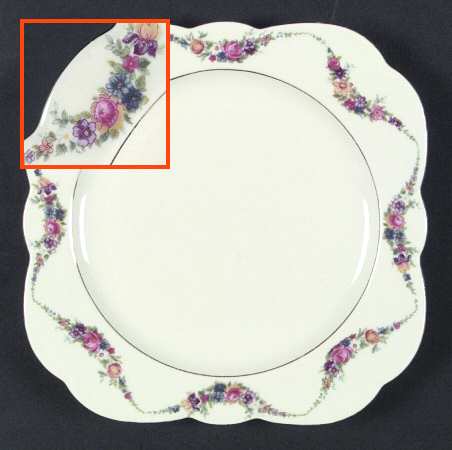 VIT138 Square Salad Plate