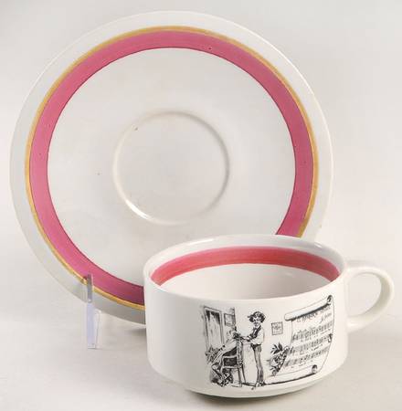 Opera Flat Cup & Saucer Set