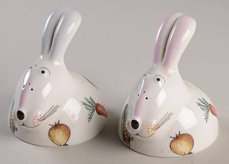 A La Ferme Figural Salt and Pepper