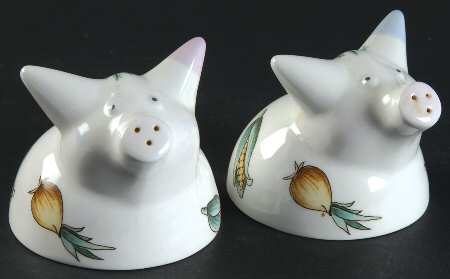 A La Ferme Figural Salt & Pepper Set