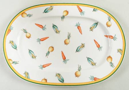 A La Ferme 13" Oval Serving Platter