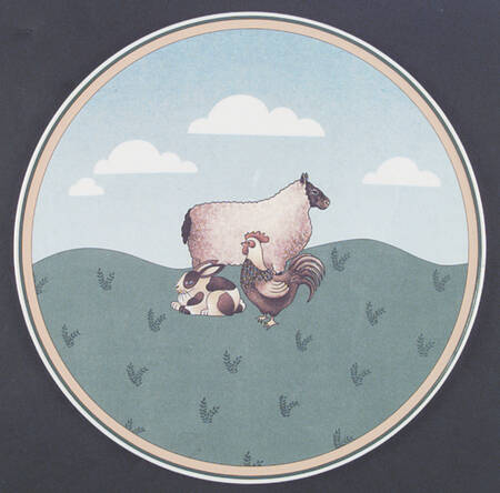 Les Animaux Cake Plate