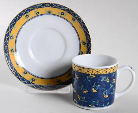 Canarias Flat Demitasse Cup & Saucer Set