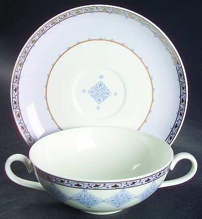 Azurea Flat Cream Soup Bowl & Saucer Set