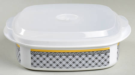 Audun Ferme Medium Square Melamine Bowl w/Plastic Lid