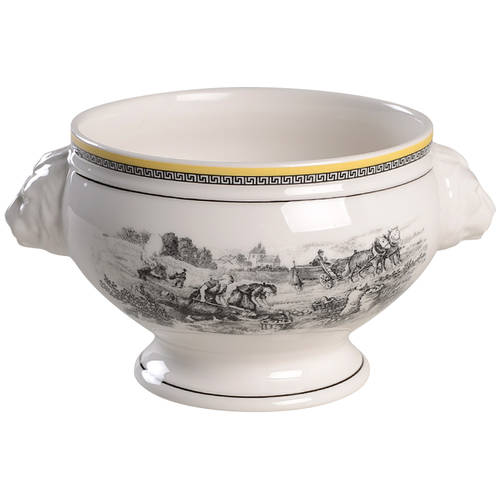 Audun Ferme Lion Bowl with Lion Head Handles