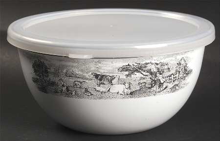 Audun Ferme 6" Metal Mixing Bowl & Plastic Lid