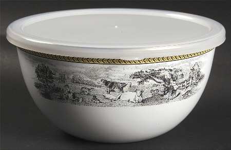 Audun Ferme 7" Metal Mixing Bowl & Plastic Lid