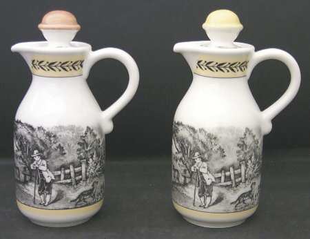 Audun Ferme Vinegar and Oil Set with "V" and "O" Stoppers