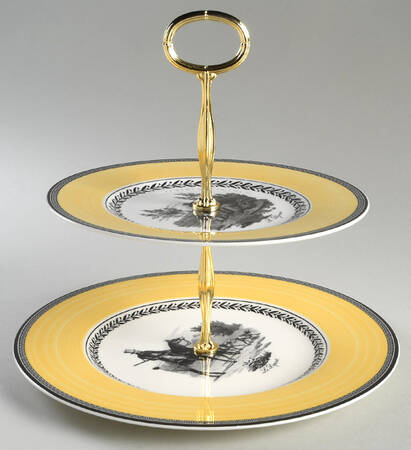 Audun Chasse 6 5/8"-10"  2 Tiered Serving Tray (Dp, Sp) HC