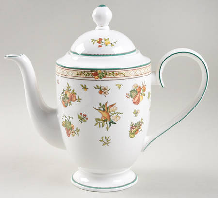Golden Birds Coffee Pot & Lid