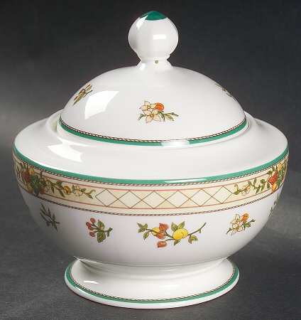 Golden Birds Sugar Bowl & Lid
