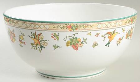 Golden Birds 9" Round Vegetable Bowl
