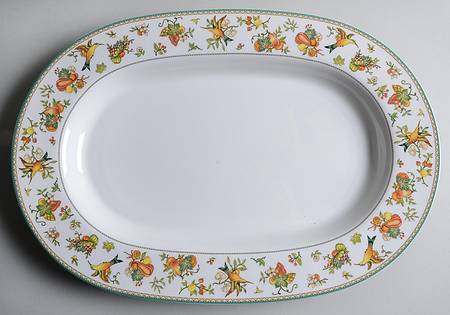Golden Birds 15" Oval Serving Platter