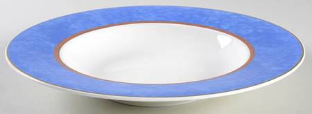 Madeline Bleu Ciel Large Rim Soup Bowl