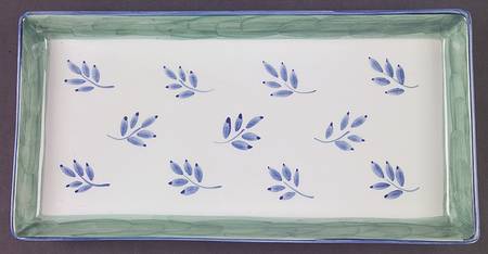 Blue Leaves Large Sandwich Tray