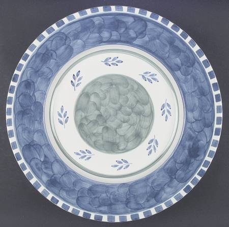 Blue Leaves 17" Chop Plate (Round Platter)