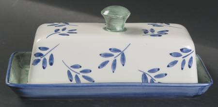 Blue Leaves 1/4 Lb Covered Butter