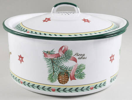 French Garden Christmas 8 Quart Metal Stockpot & Metal Lid