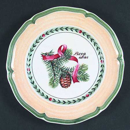 French Garden Christmas Salad Plate