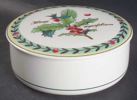 French Garden Christmas Candy Box & Lid