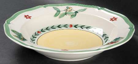French Garden Christmas Rim Cereal Bowl