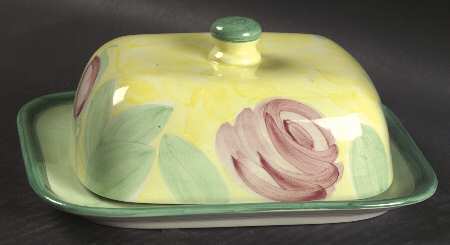 Rose Garden  Rectangular Covered Butter