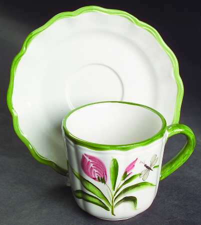 Fiori Belli Flat Cup & Saucer Set