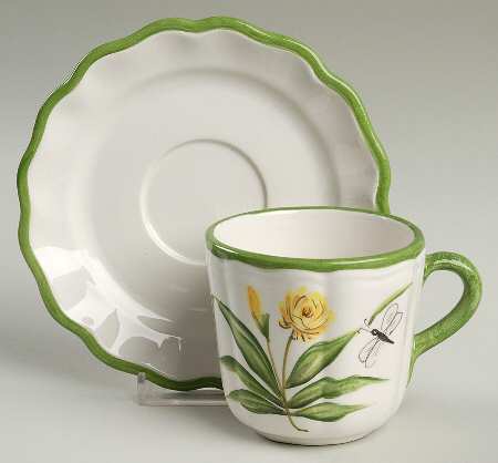 Fiori Belli Flat Cup & Saucer Set