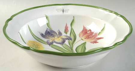Fiori Belli 11" Round Vegetable Bowl