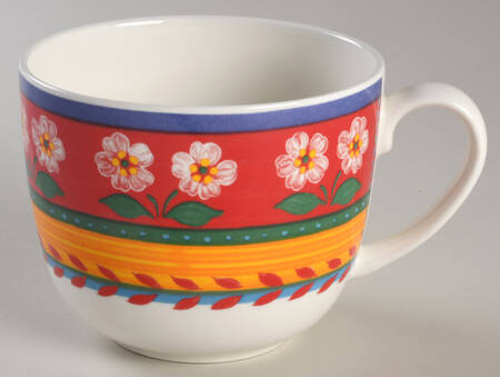 White Flowers Breakfast Cup