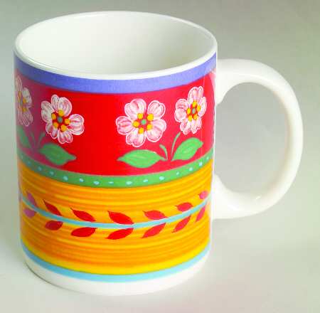 White Flowers Mug