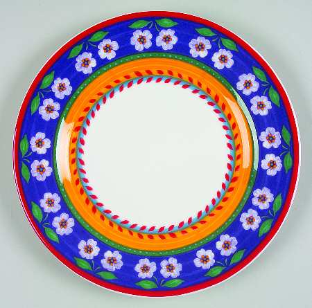 White Flowers Salad/Dessert Plate