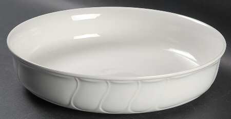 Diamant Cream Round Shallow Bowl