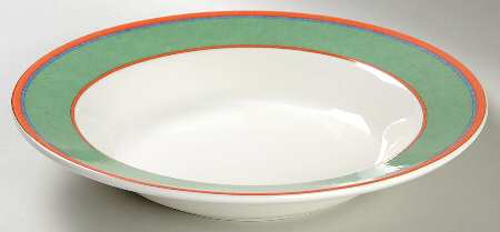 Viva Green Large Rim Soup Bowl