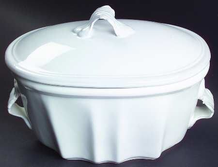 Antico Bianco 2 Quart Oval Covered Casserole