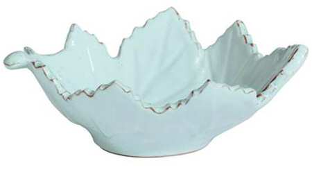Sorbetto (Aqua) 7" Leaf Bowl
